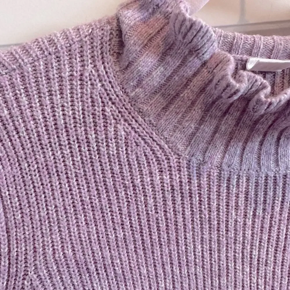 GAP Bell Sleeve Scallop Neckline Pastel Sweater